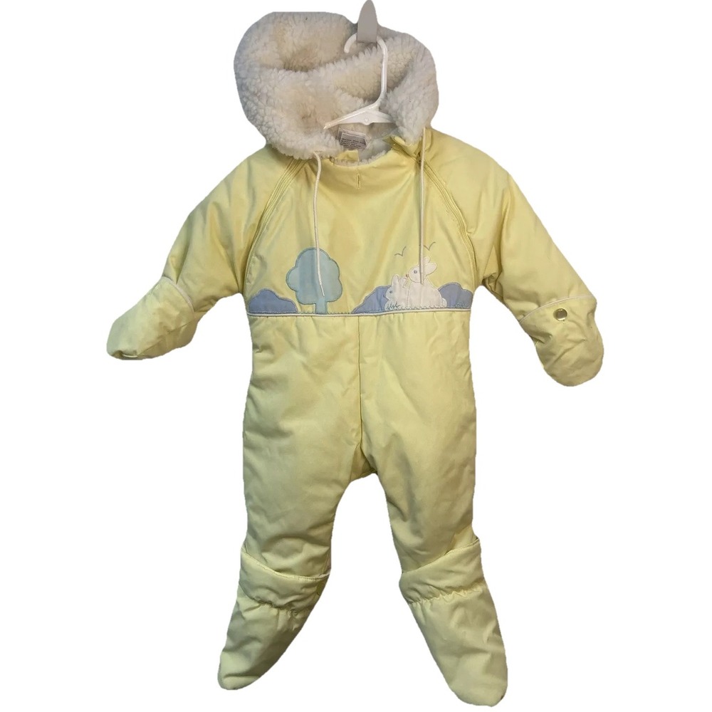 Vtg Beatrix Potter Original Quiltex Outerwear Baby Snow Suit 12M Easter Bunny